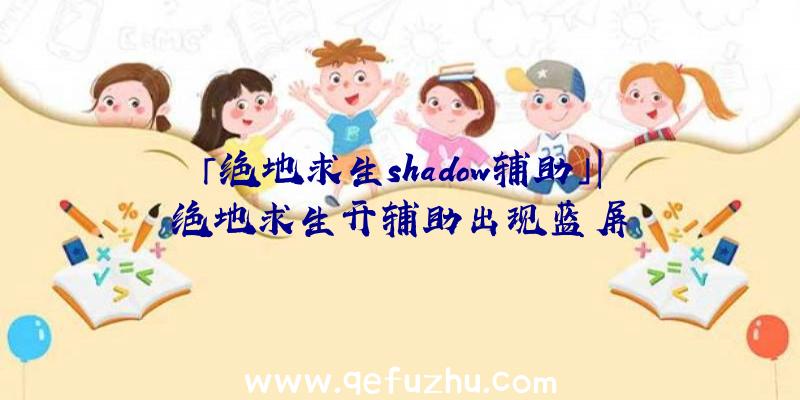 「绝地求生shadow辅助」|绝地求生开辅助出现蓝屏